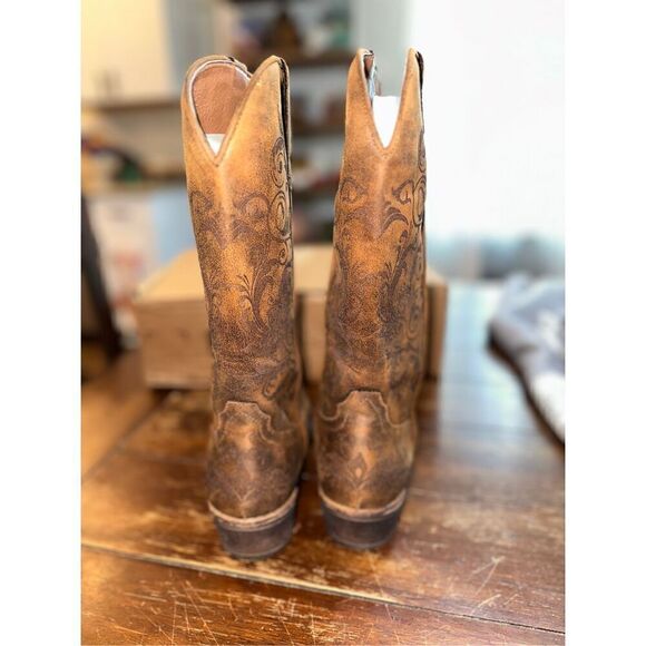 ROPER Womens Tall Stuff Embroidery Snip Toe Casual Boots Mid Calf - Picture 3 of 9